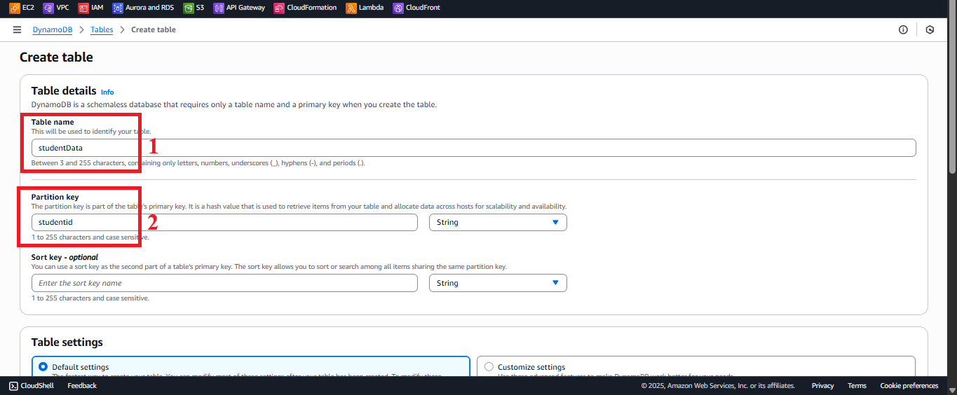 DynamoDB - Table Configuration