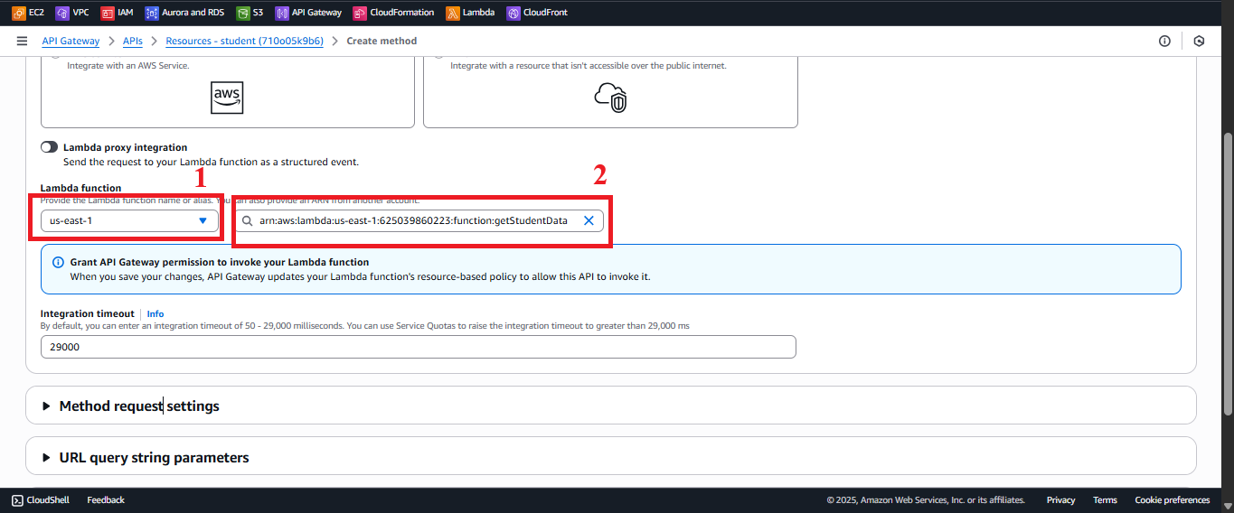 Lambda Integration Configuration Interface