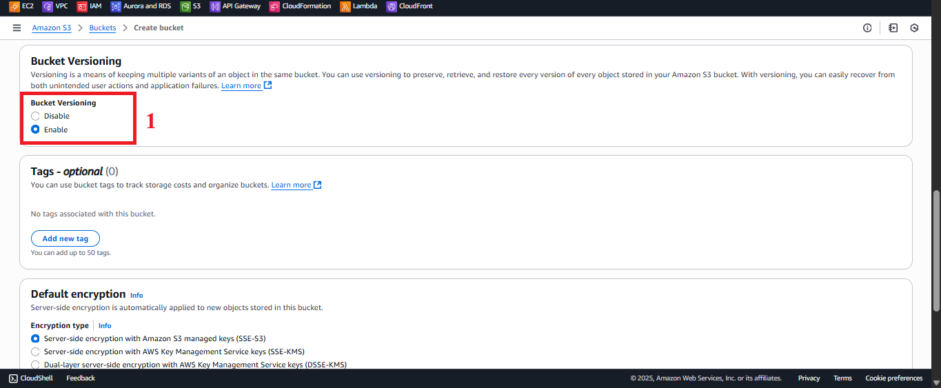 Enable Bucket Versioning
