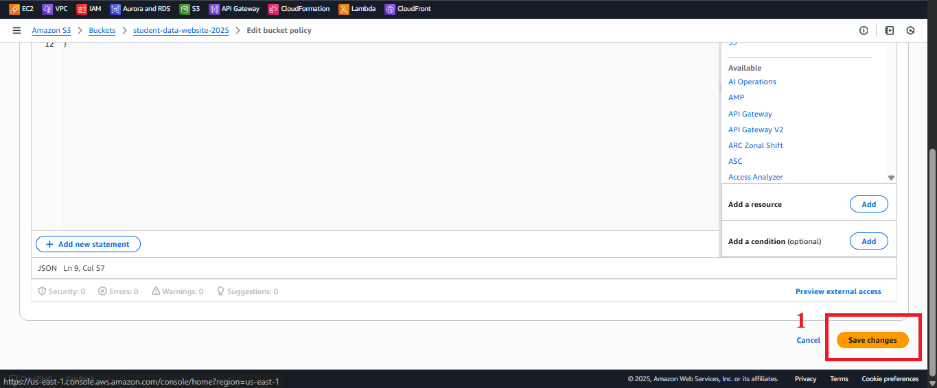 Configuring Bucket Policy