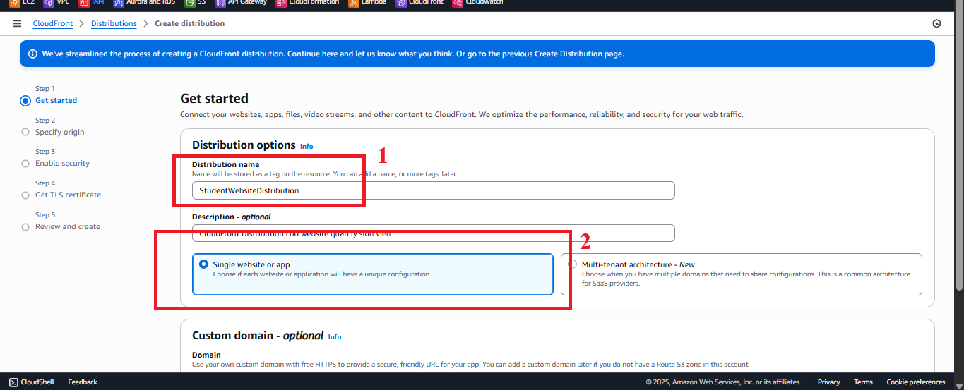 Enter Distribution Name