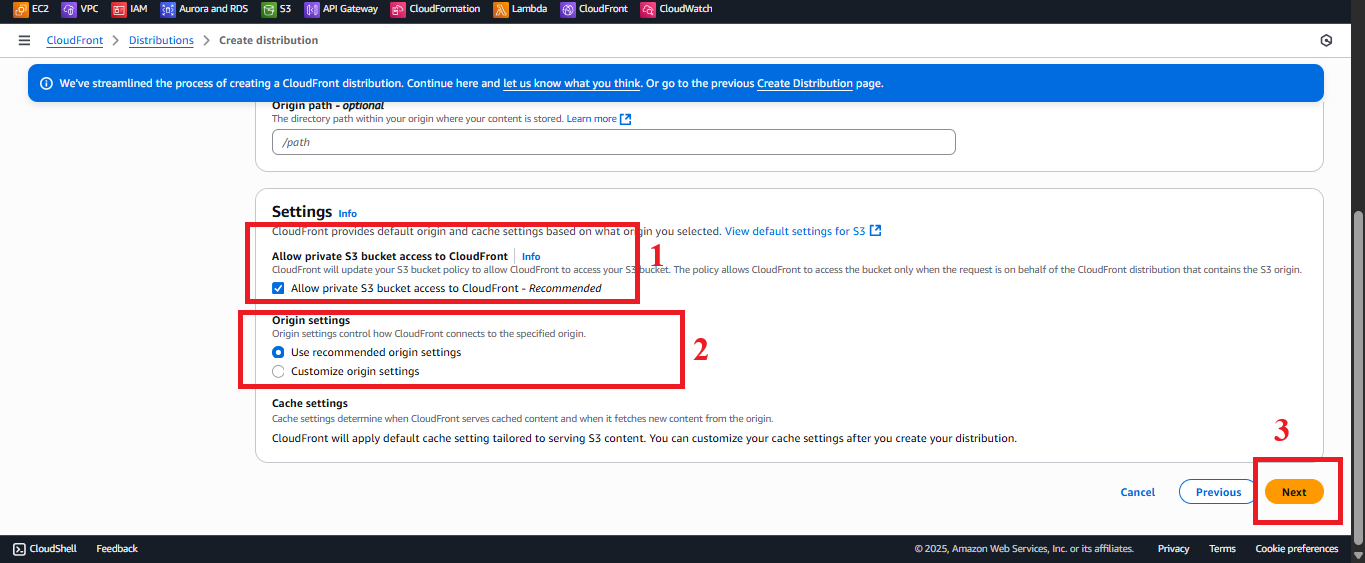Configure Origin Access Identity