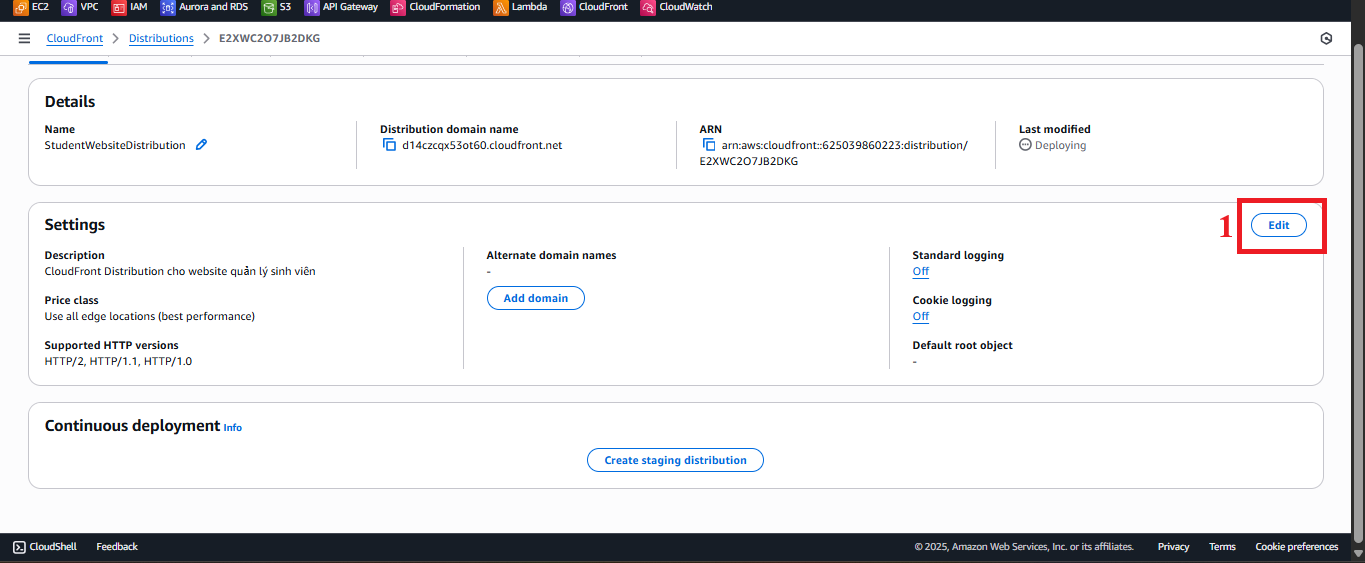 Find and Click Edit in the Settings Section
