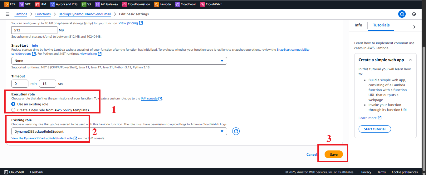 Save configuration success notification.