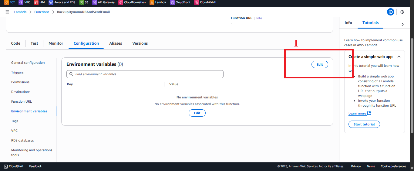Add Environment variables.